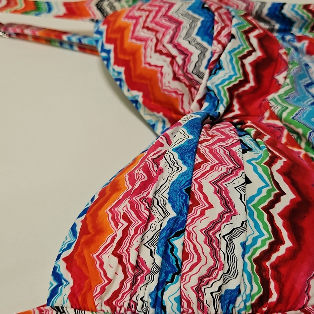 LaBlanca Tankini Top Multicolor Ruching Size 8 - Picture 7 of 12